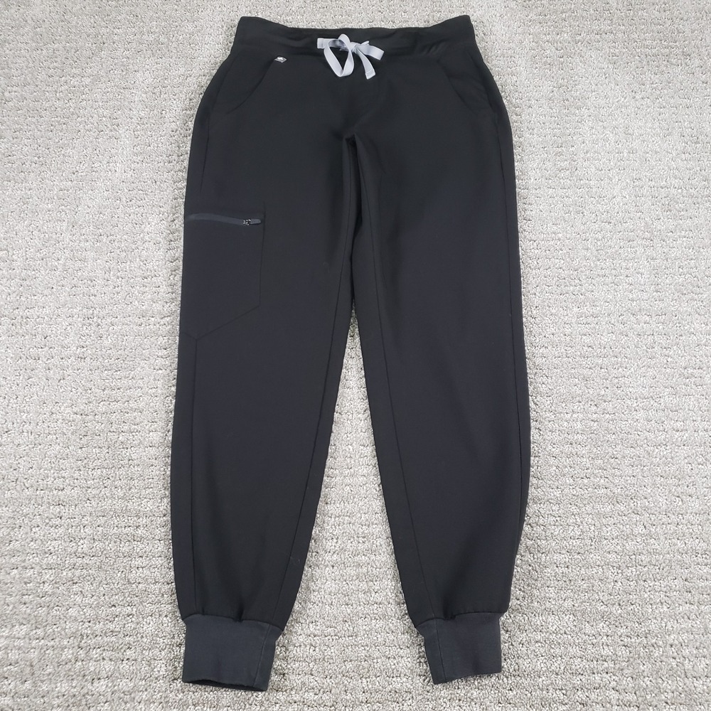 FIGS Zamora Jogger Scrub Pants Womens XS/P Black W18SW2005P Medical Uniform